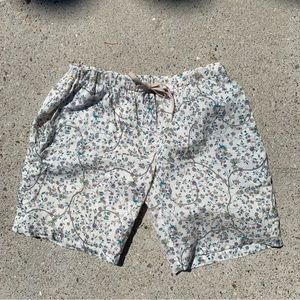 Last call! Le Full floral cotton casual unisex shorts